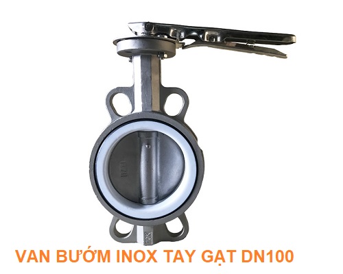 van bướm inox tay gạt DN100